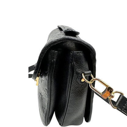 lato Louis Vuitton Mètis in pelle monogram empreinte con hardware dorato, di lusso, originale, ottime condizioni, usata. 