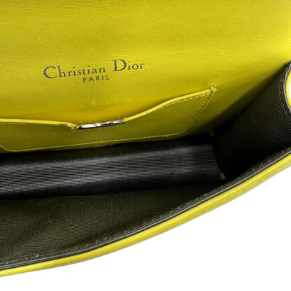 interno Borsa dior in pelle gialla, di lusso, originale, ottime condizioni, usata. 