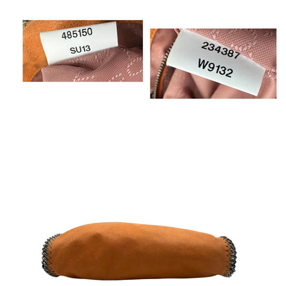 base Borsa Falabella in tessuto vegano arancione, di lusso, usata, originale, ottime condizioni 