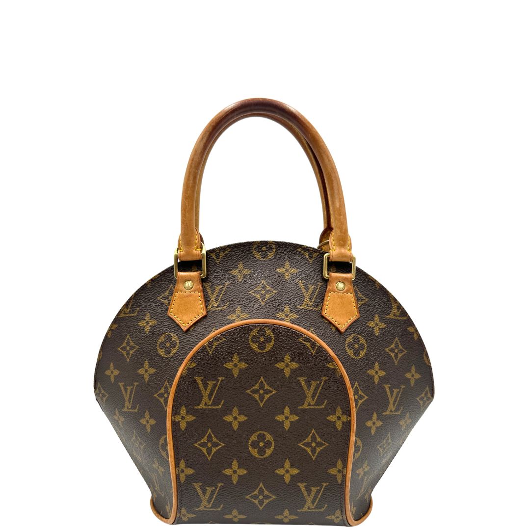 front Borsa Louis Vuitton nella versione PM realizzata in tela monogram marrone con finiture in vacchetta naturale, di lusso, originale, usata, ottime condizioni. 