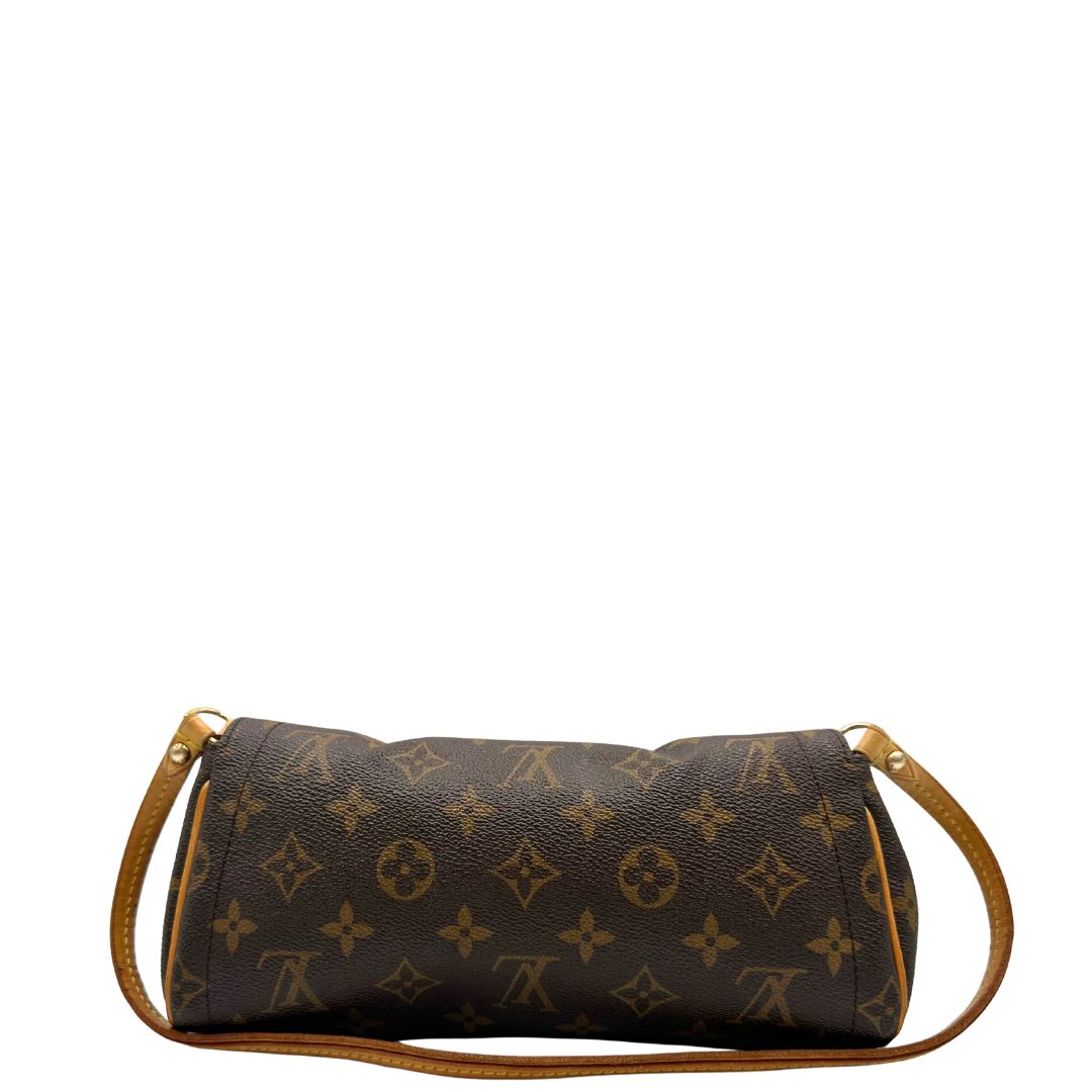 retro  Borsa Beverly nella versione pochette realizzata in tela Monogram, di lusso, originale, ottime condizioni, usata. 