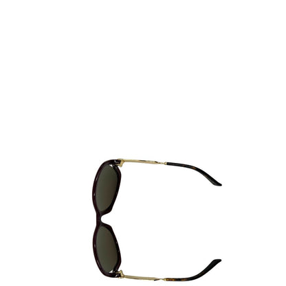  Occhiali Gucci caratterizzati da un design oversize e impreziositi da logo in metallo dorato, di lusso, originali, eccellenti condizioni, usati