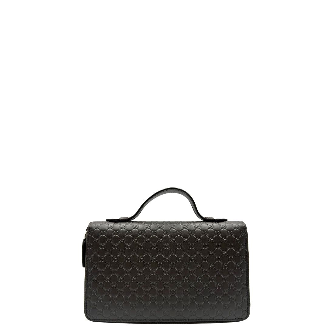 Pochette Portadocumenti Gucci Microguccissima marrone