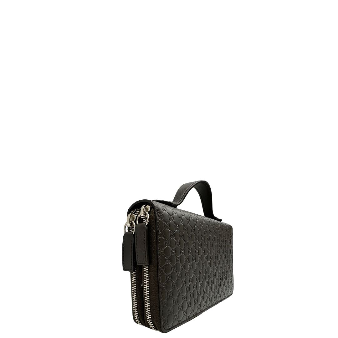 Pochette Portadocumenti Gucci Microguccissima marrone
