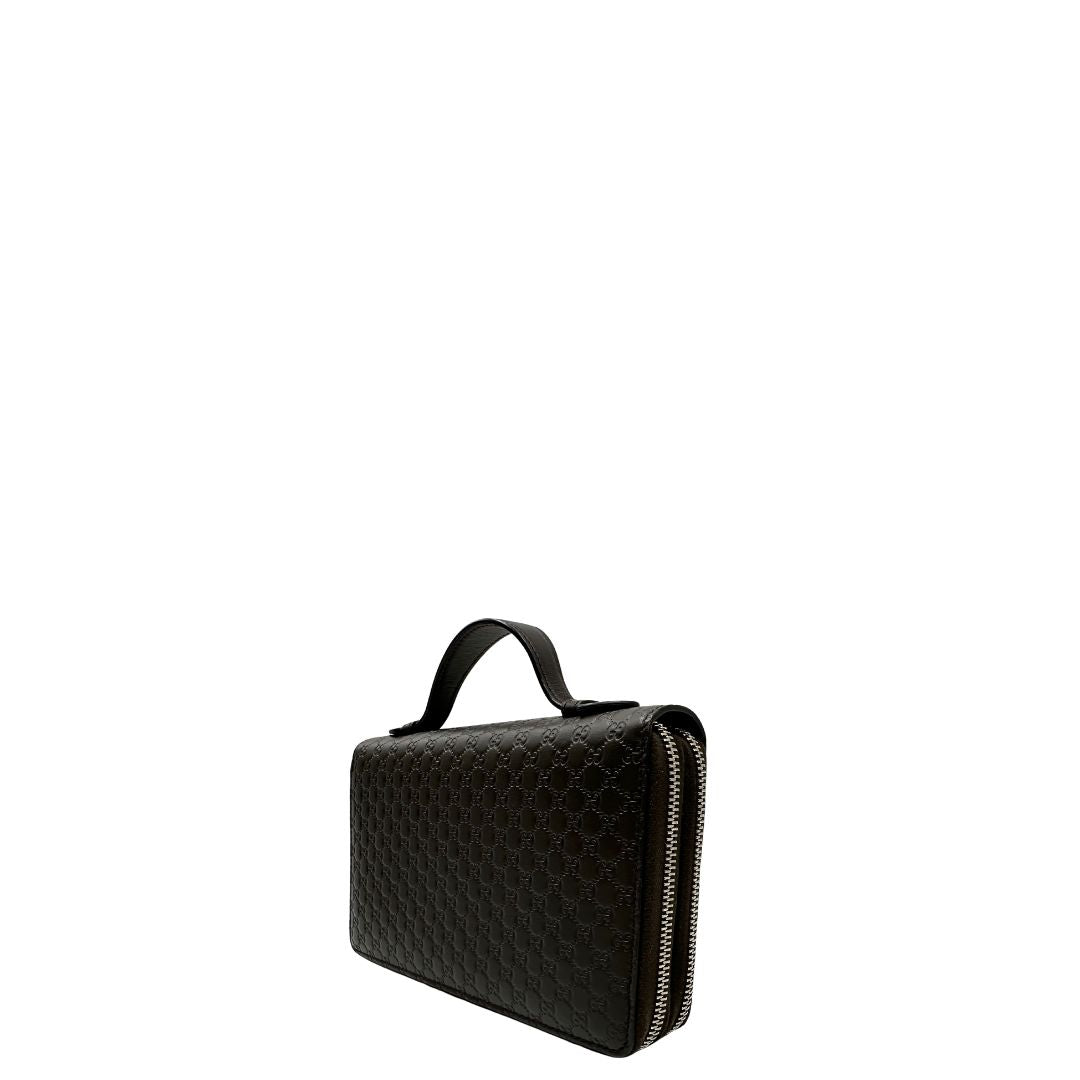 Pochette Portadocumenti Gucci Microguccissima marrone
