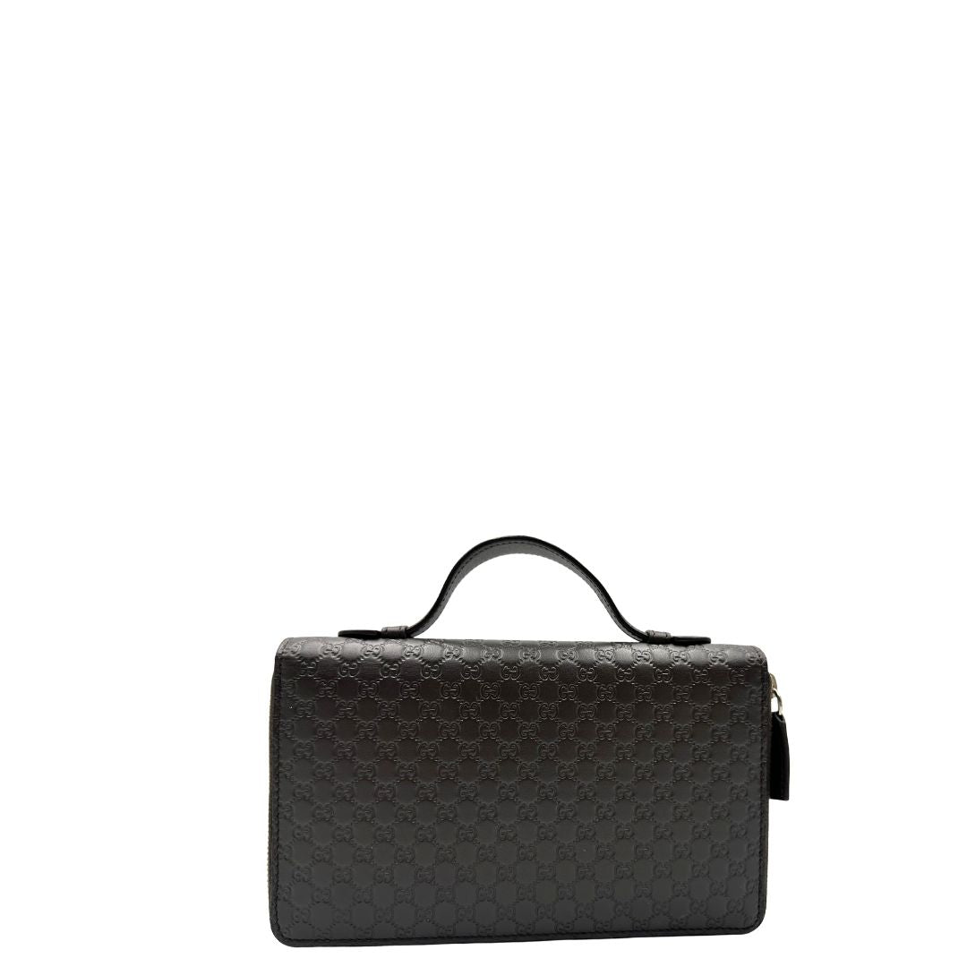 Pochette Portadocumenti Gucci Microguccissima marrone