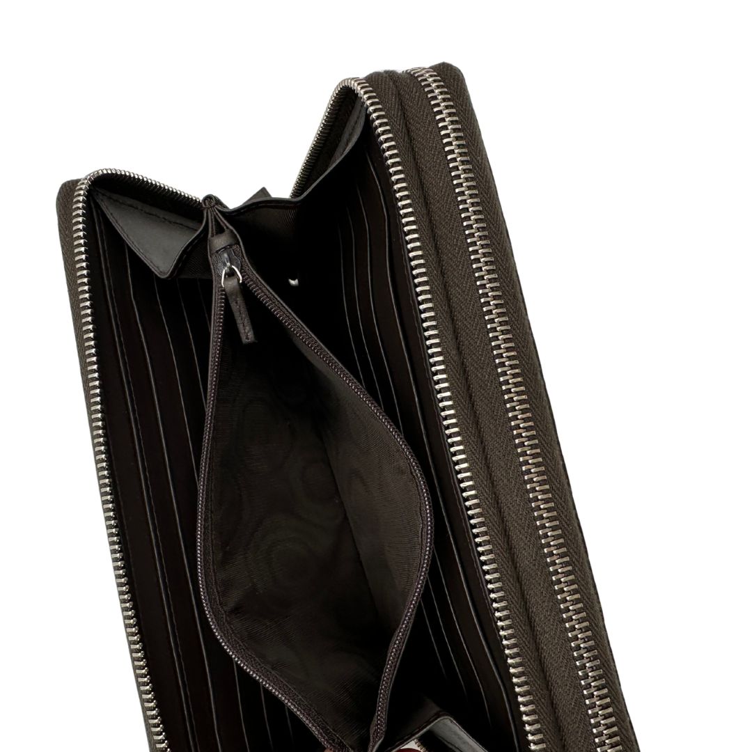Pochette Portadocumenti Gucci Microguccissima marrone