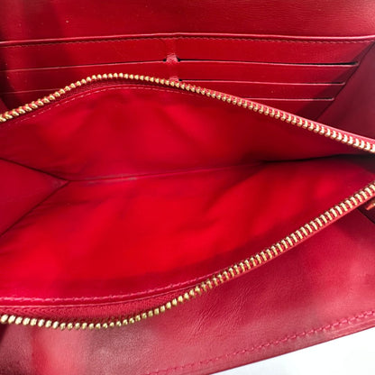 interno portafoglio in pelle rossa monogram  