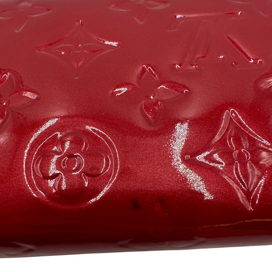 vinterno portafoglio in pelle rossa monogram  
