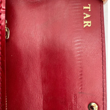 interno portafoglio in pelle rossa monogram  