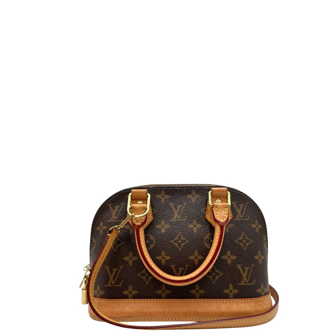retro  Louis Vuitton Alma in tela monogram nella versione BB, di lusso, originale, ottime condizioni, usata. 