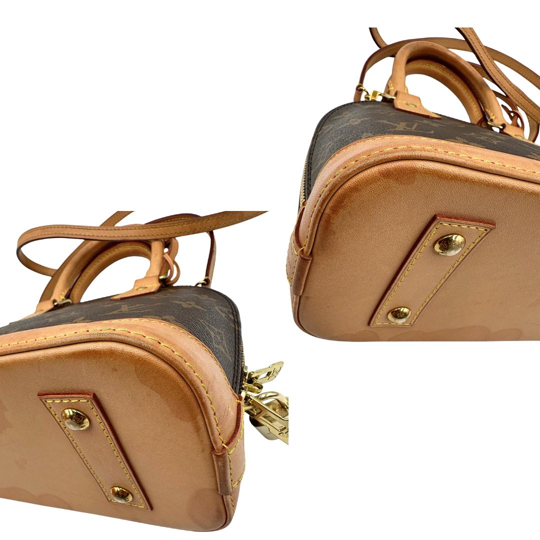 angoli  Louis Vuitton Alma in tela monogram nella versione BB, di lusso, originale, ottime condizioni, usata. 