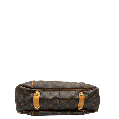 Base, Borsa Louis Vuitton realizzata in tela monogram marrone con finiture in vacchetta naturale.