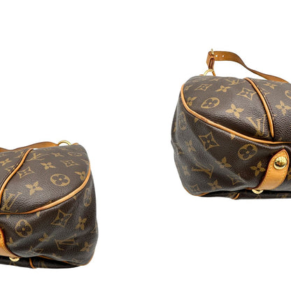 Angoli, Borsa Louis Vuitton realizzata in tela monogram marrone con finiture in vacchetta naturale.