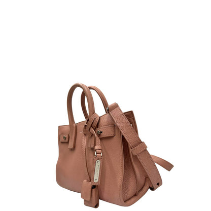 lato  Sac De Jour in pelle rosa nella versione baby, di lusso, originale, ottime condizioni, usata.