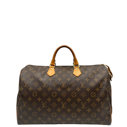 front  Louis Vuitton Speedy in tela monogram sui toni caldi del marrone e hardware dorato, di lusso, originale, ottime condizioni,usato 