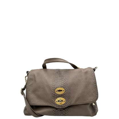 front Postina Zanellato nella versione media impreziosita da trama animalier, di lusso, originale, ottime condizioni, usata. 