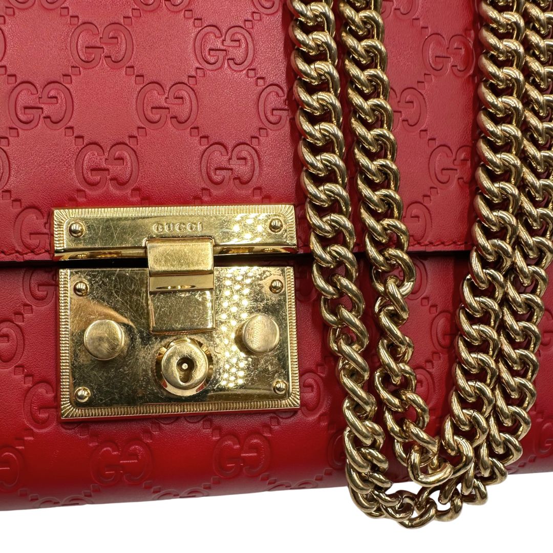 Borsa Gucci Padlock guccissima rossa