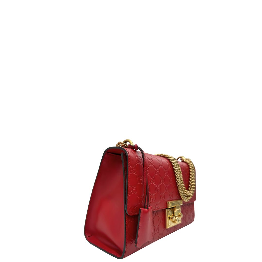 Borsa Gucci Padlock guccissima rossa