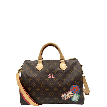 Front , Borsa Louis Vuitton realizzata in tela monogram marrone con finiture in vacchetta naturale. Originale, usata, di lusso, in condizioni eccellenti.