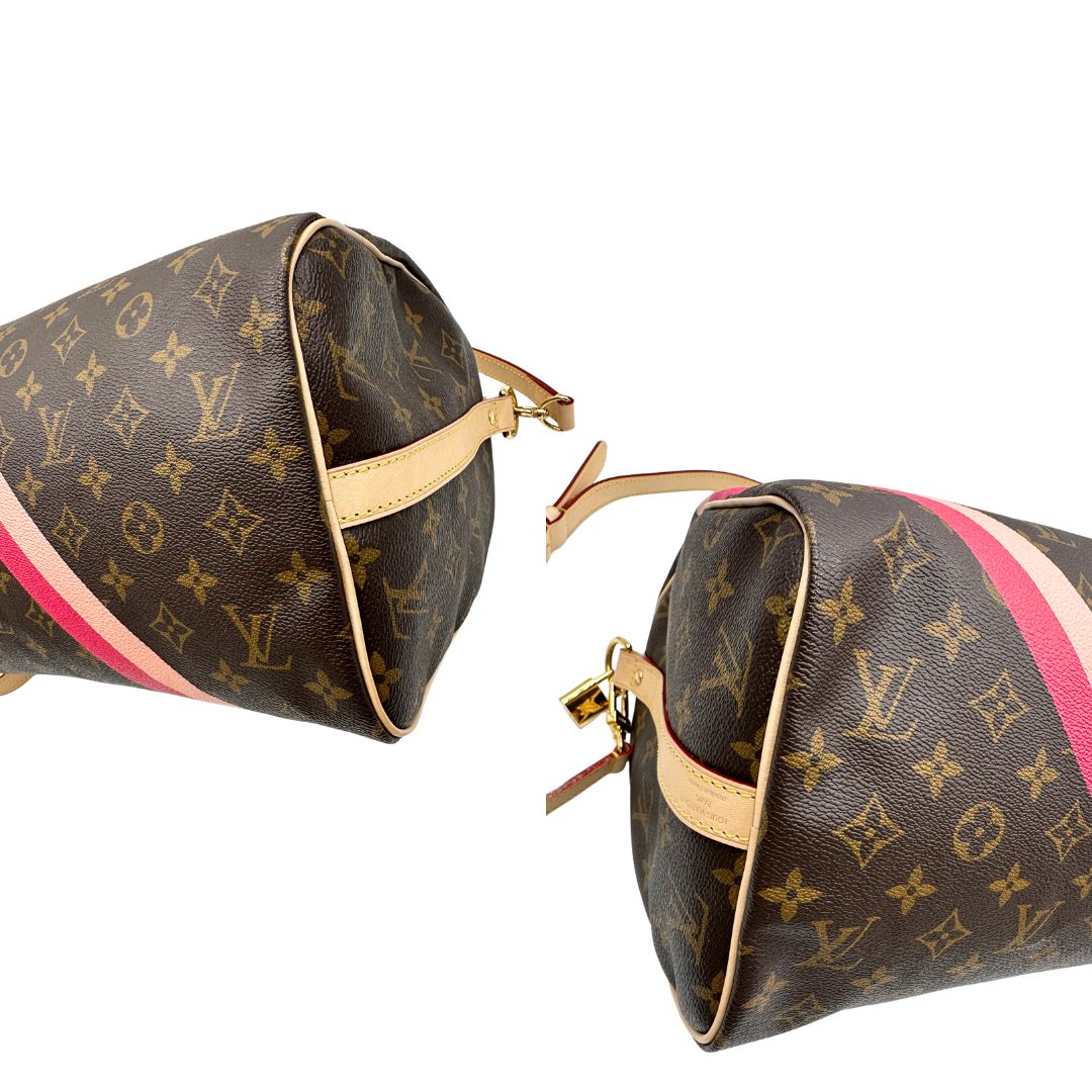 Angoli, Borsa Louis Vuitton realizzata in tela monogram marrone con finiture in vacchetta naturale. Originale, usata, di lusso, in condizioni eccellenti.