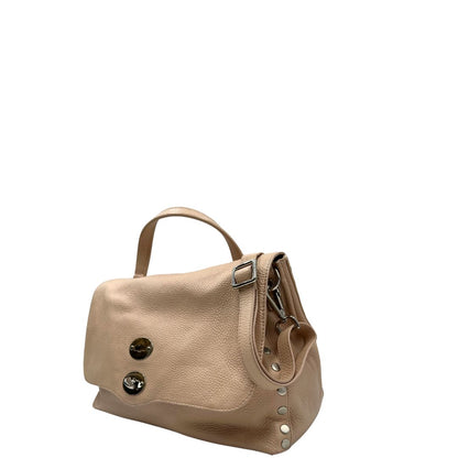 Lato sinistro, Morbida Zanellato in pelle martellata rosa nella misura media.