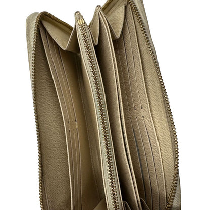 interno  Louis Vuitton portafoglio in canvas damier azur, di lusso, originale, ottime condizioni,  usato. 