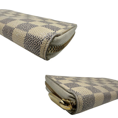 angoli  Louis Vuitton portafoglio in canvas damier azur, di lusso, originale, ottime condizioni,  usato. 