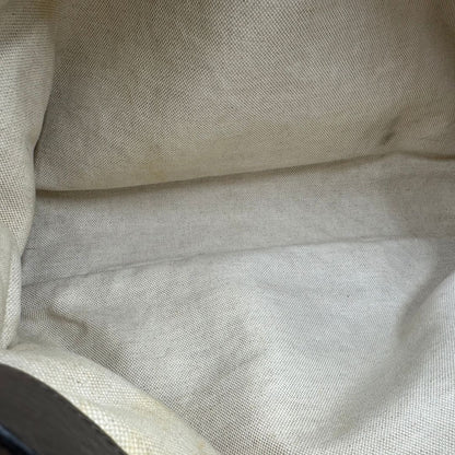 interno Borsa Gucci bamboo color fango con doppi manici bamboo, di lusso, originale, ottime condizioni, usata, originale. 