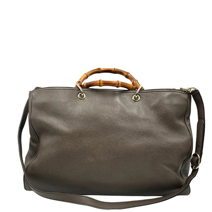retro Borsa Gucci bamboo color fango con doppi manici bamboo, di lusso, originale, ottime condizioni, usata, originale.