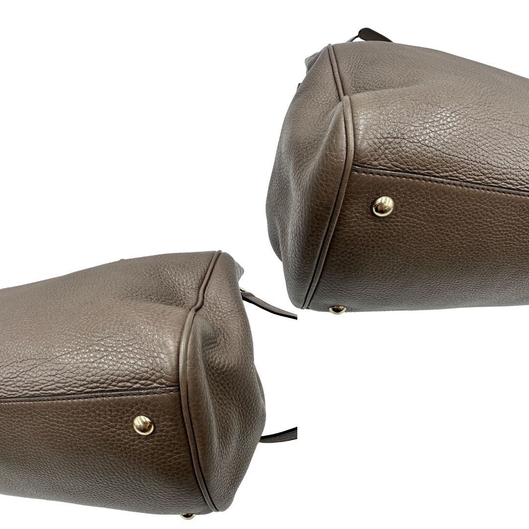 angoli Borsa Gucci bamboo color fango con doppi manici bamboo, di lusso, originale, ottime condizioni, usata, originale. 