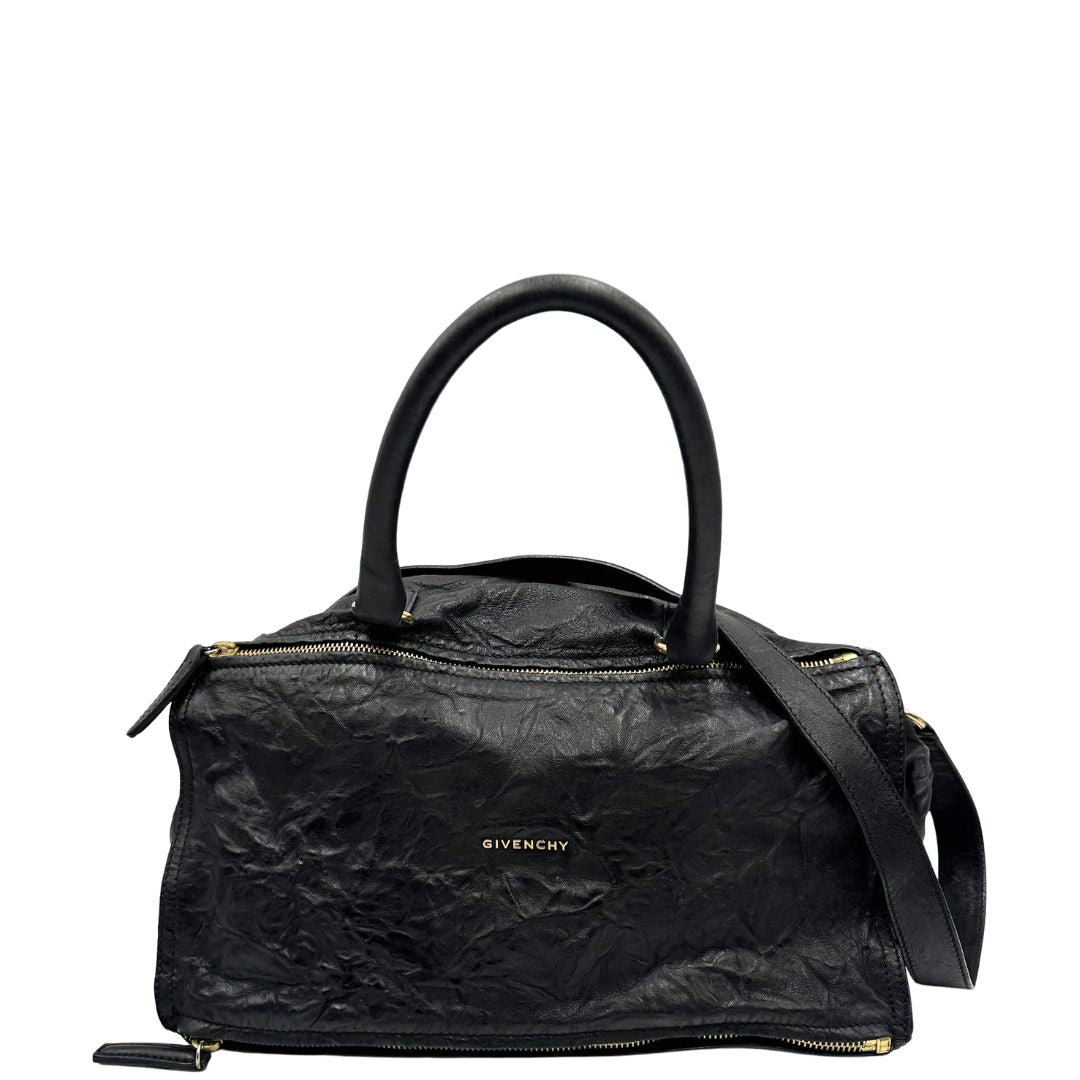 front Borsa Givenchy Pandora in pelle effetto invecchiato, di lusso, originale, ottime condizioni, usata.