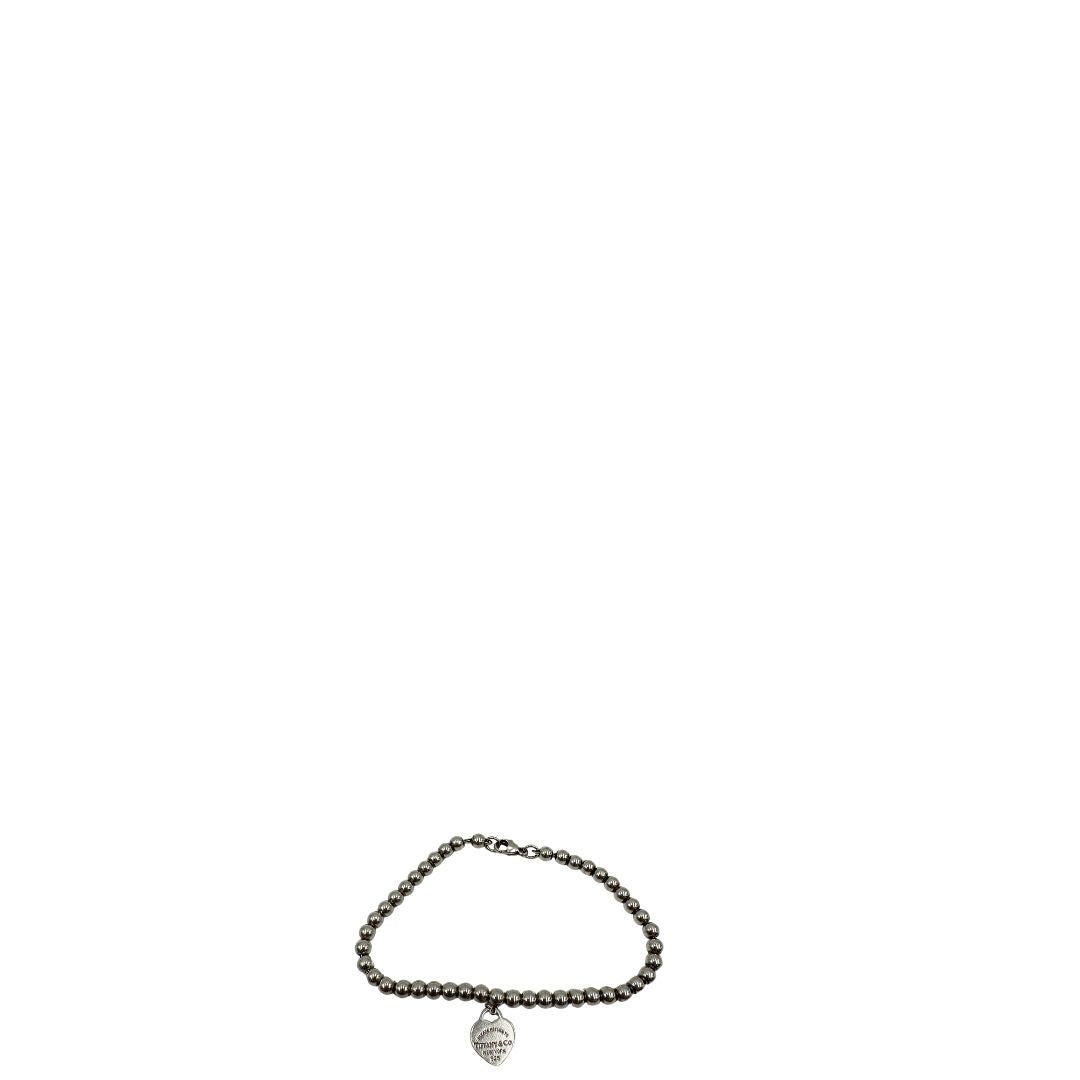 Bracciale Tiffany&Co. in argento 925 con ciondolo heart, di lusso, originale, ottime condizioni, usata.
