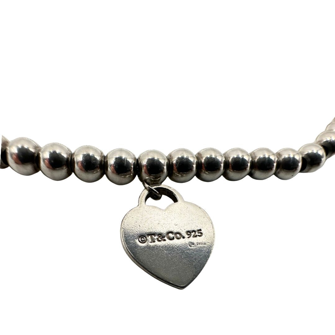 Bracciale Tiffany&Co. in argento 925 con ciondolo heart, di lusso, originale, ottime condizioni, usata.