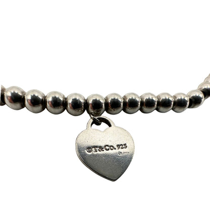 Bracciale Tiffany&Co. in argento 925 con ciondolo heart, di lusso, originale, ottime condizioni, usata.
