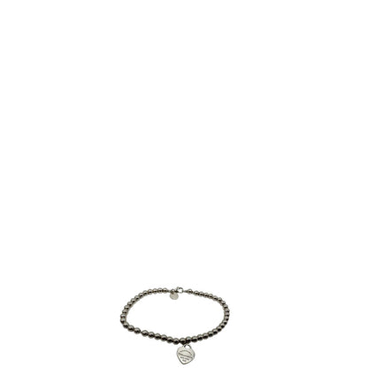 Bracciale Tiffany&Co. in argento 925 con ciondolo in argento con finitura smaltata Tiffany Blue, di lusso, originale, ottime condizioni, usato.