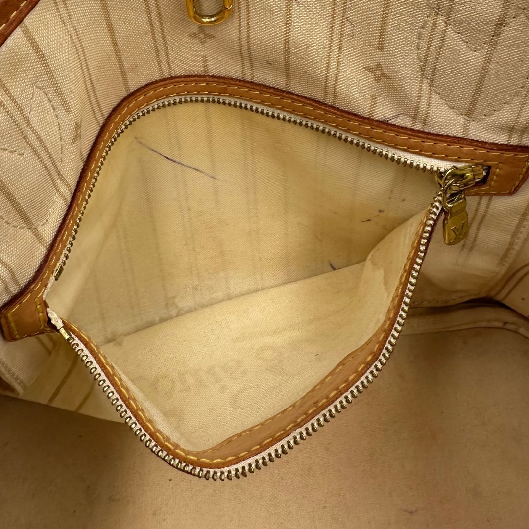 interno Louis Vuitton neverfull pm damier azur . 