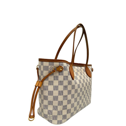 lato Louis Vuitton neverfull pm damier azur  