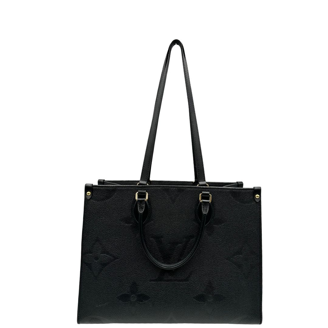 front  Louis Vuitton OnTheGo nella versione MM in morbida pelle monogram Empreinte, di lusso, originale, ottime condizioni, usata. 