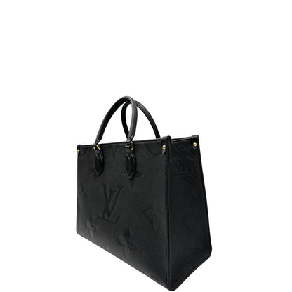 lato  Louis Vuitton OnTheGo nella versione MM in morbida pelle monogram Empreinte, di lusso, originale, ottime condizioni, usata. 