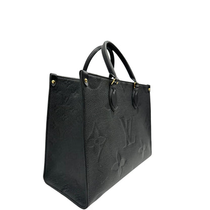lato  Louis Vuitton OnTheGo nella versione MM in morbida pelle monogram Empreinte, di lusso, originale, ottime condizioni, usata. 