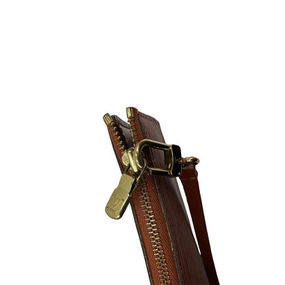 cerniera Pochette LV in pelle epi color cognac, di lusso, originale, ottime condizioni, usata. 