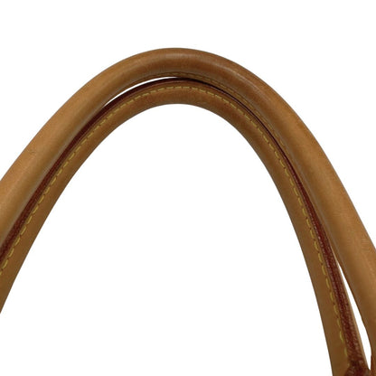 manici Louis Vuitton Sac Plat in tela monogram con doppi manici in vacchetta naturale, di lusso, originale, ottime condizioni, usata. 