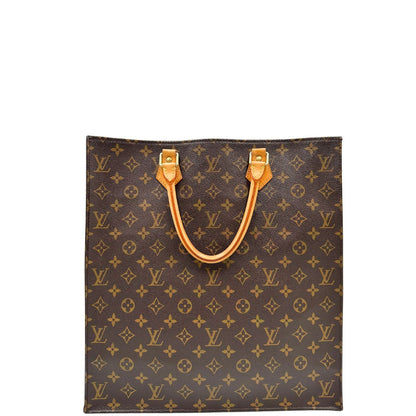 retro Louis Vuitton Sac Plat in tela monogram con doppi manici in vacchetta naturale, di lusso, originale, ottime condizioni, usata. 