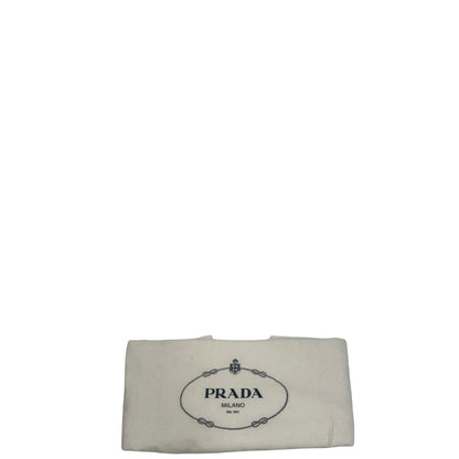 dustbag Borsa Prada in nylon grigio con finiture in pelle tono su tono, di lusso, originale, usata. 