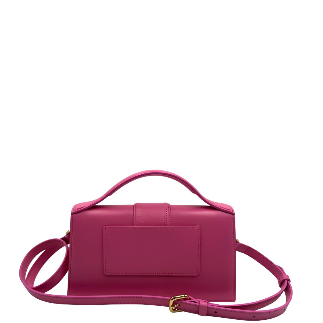 retro  Borsa Jacquemus nella versione Le Grand Bambino neon pink, di lusso, originale, eccellenti condizioni, usata. 