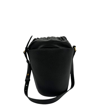 retro  Secchiello Pinko in pelle martellata nera, di lusso, originale, eccellenti condizioni, usata. 