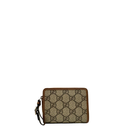 Portafoglio Gucci con trama GG Supreme, di lusso, originale, ottime condizioni, usato.