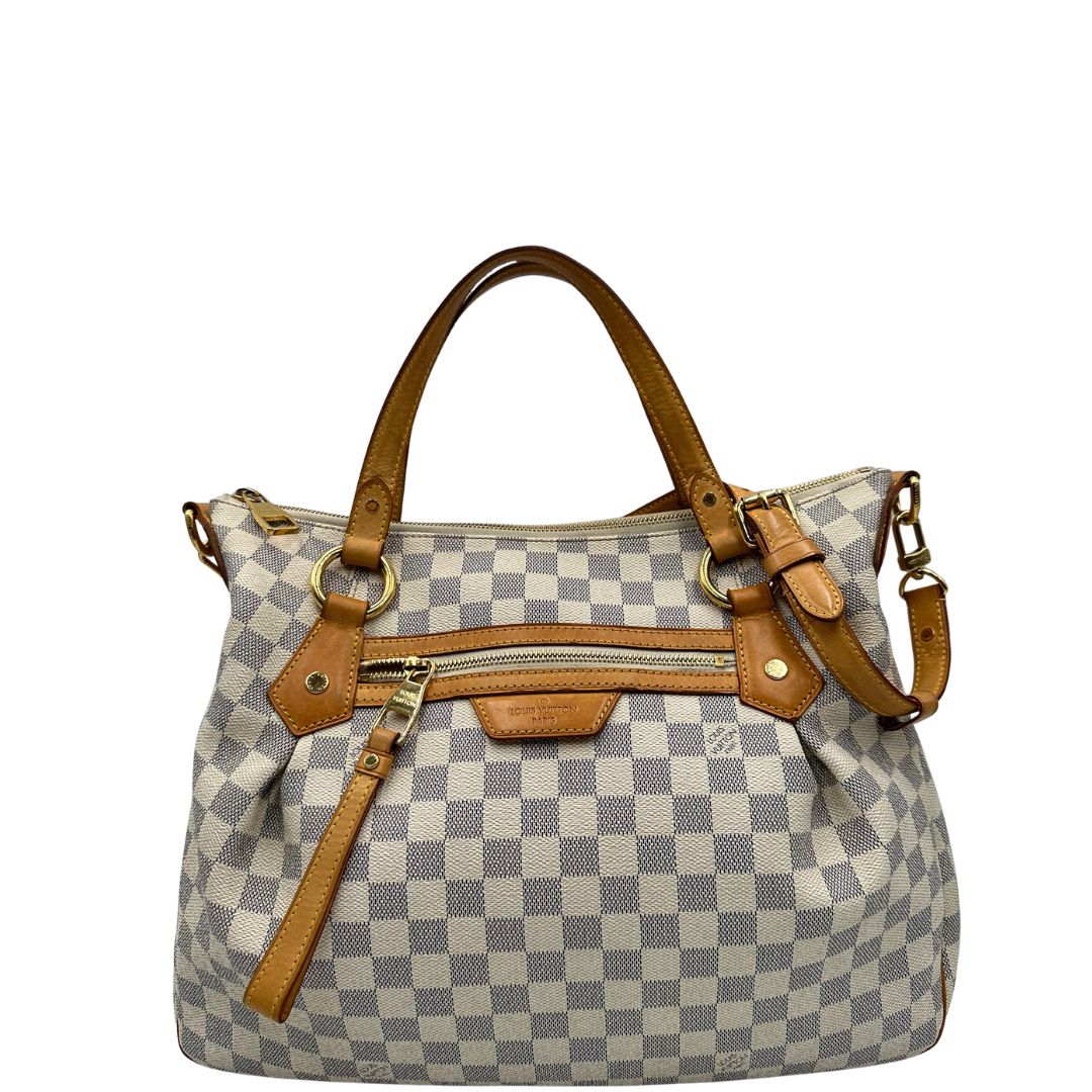 front Louis Vuitton Evora in tela Damier Azur, di lusso, originale, ottime condizioni, usata. 