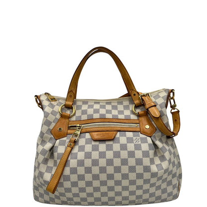 front Louis Vuitton Evora in tela Damier Azur, di lusso, originale, ottime condizioni, usata. 